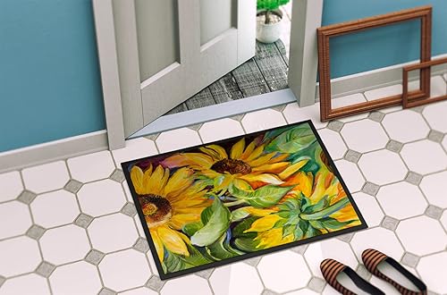 Miniatura 4 de Caroline's Treasures JMK1122MAT - Tapete para puerta delantera, 18 x 27 pulgadas, diseño de girasoles, para interiores y exteriores, para entrada,