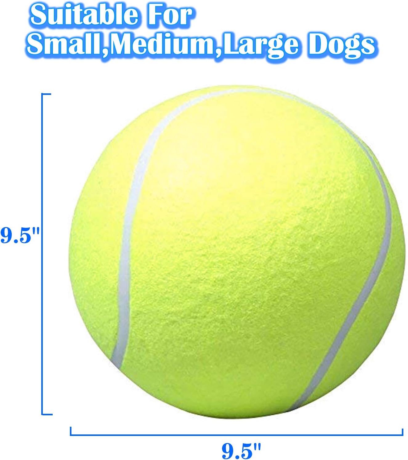 Kitchen & Dining : Banfeng Giant 9.5" Dog Tennis Ball Large Pet Toys Funny Outdoor Sports Dog Ball Gift with Inflating Needles : 