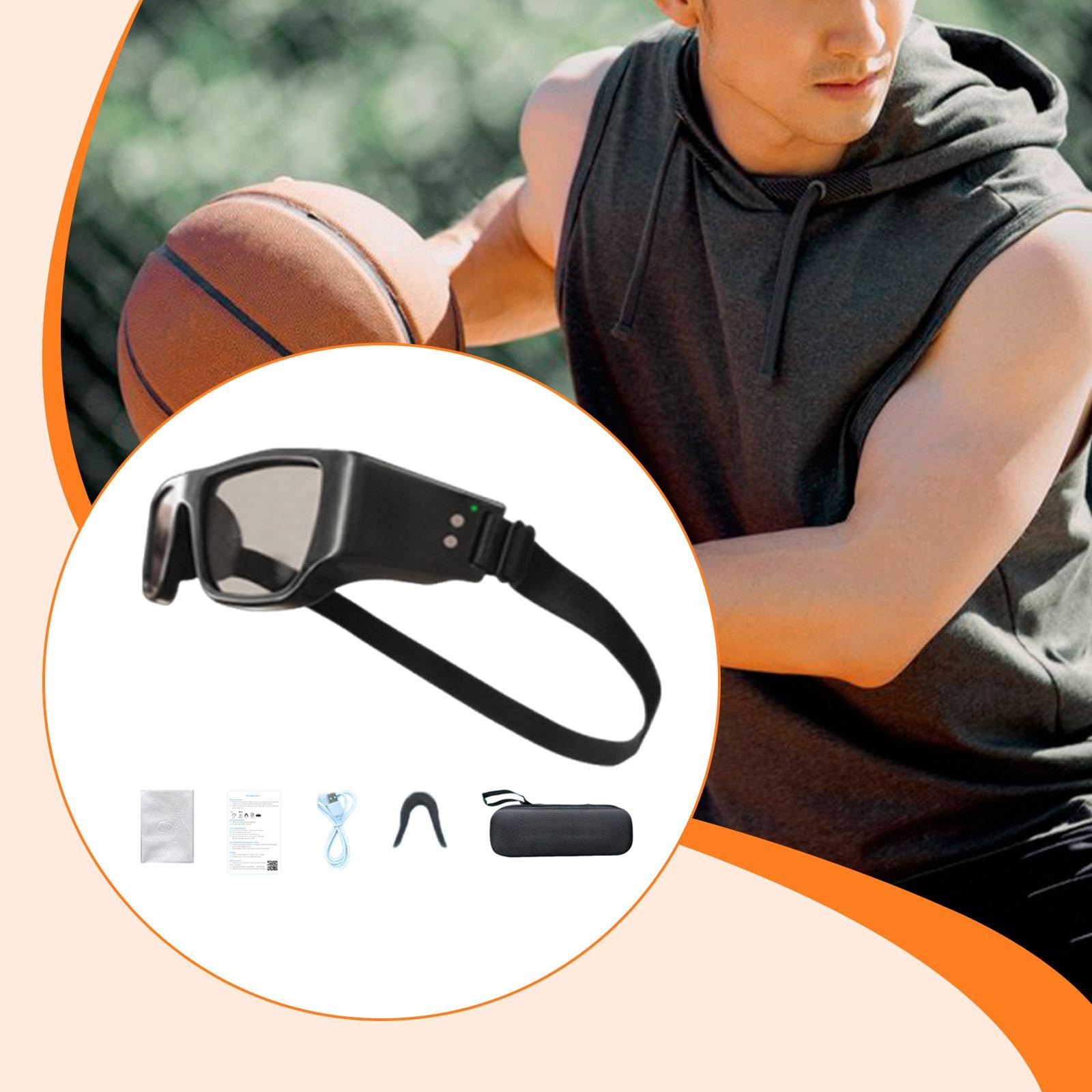 Homyl Lunettes de Dribble avec Fonction Stroboscopique pour La Course à Pied, Le Football et Le Baseball