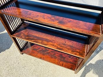 Amazon｜高級松本民芸家具 #117型刻印有書棚 オープンシェルフ 格子