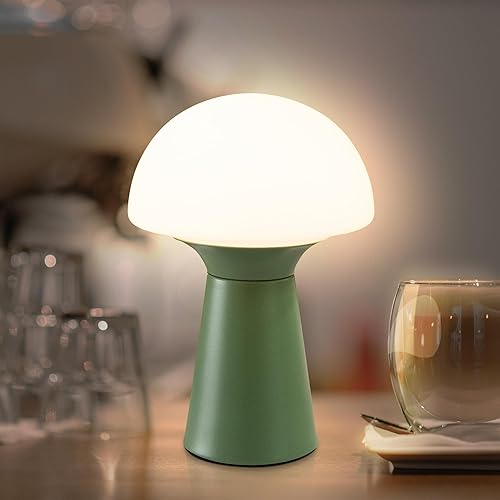 Lámpara de mesa de hongos, lámpara a pilas con temporizador, pequeña lámpara portátil inalámbrica a batería, lámpara de noche inalámbrica para disponible en Yaxa Costa Rica