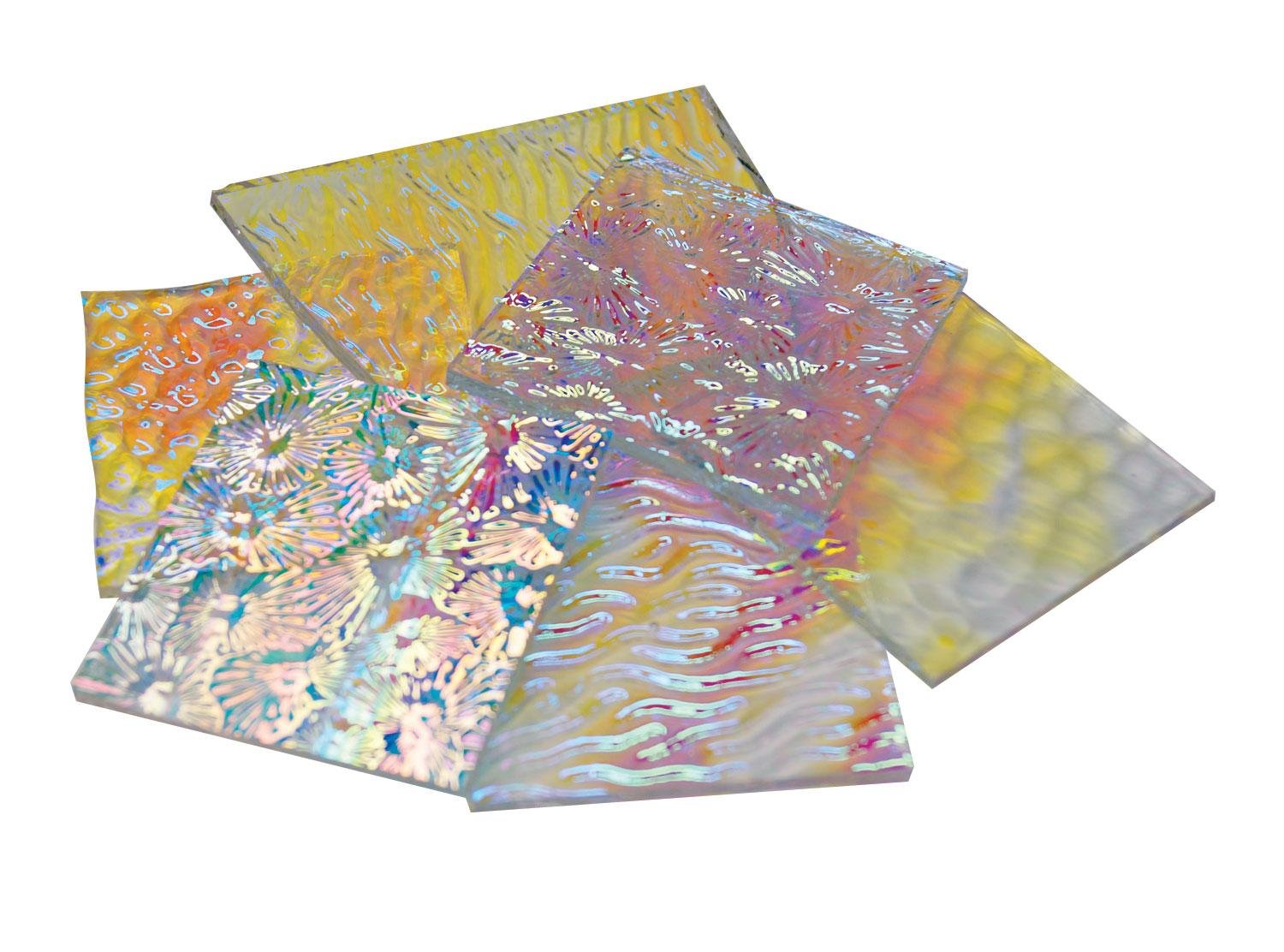 1/4 Lb CBS Experimental Dichroic Scrap On Clear - 96 Coe