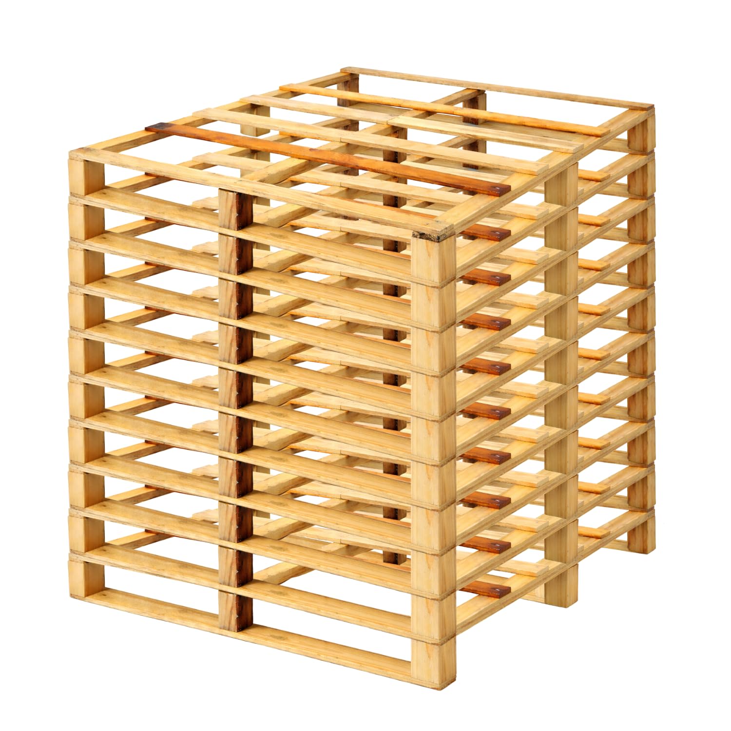 Paluplus 10 Pedane vuote in Legno, Misura 120x80 cm, Bancali Pellet a Perdere per Magazzino, Logistica e Trasporto Merci