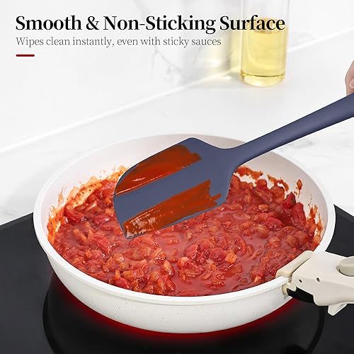 Miniatura 5 de Espátulas resistentes al calor de 315C, juego de raspadores de silicona sin costuras para cocina de alta temperatura, apto para alimentos, para