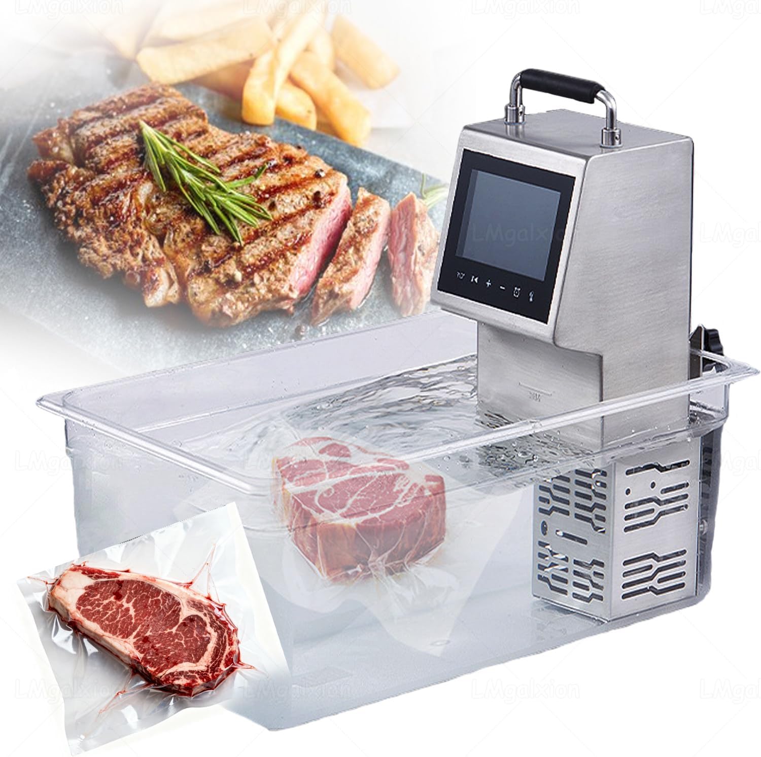 Sous Vide Machine Commercial 80l for Restaurant Kitchen,2000w High Power & Precise Temp Control(±0.1°c),Cook Steaks at Once,Ideal Immersion Circulator for Chefs,Catering & Home Chef