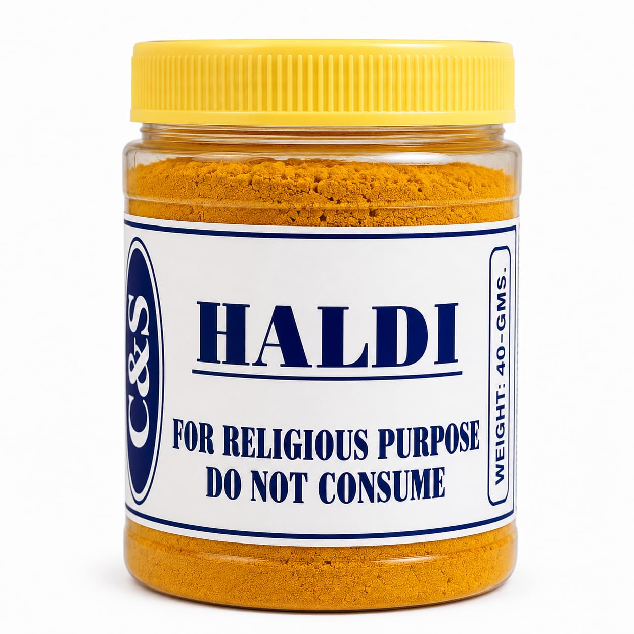 C&S Homestore Haldi Yellow Powder for Hindu Puja, Sacred Rituals, Temple Worship, Mandir, Pooja Samagri, Religious Ceremonies, Daily Prayer and Traditional Devotional Use