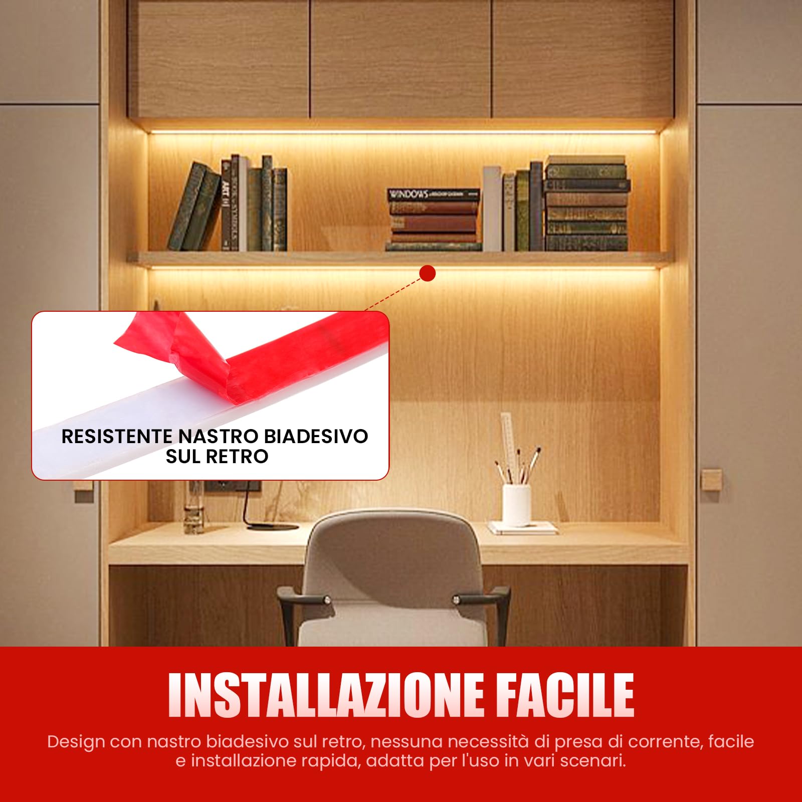 Wisada Striscia LED 220V SMD 2835, 120 LED/m, IP65 impermeabile, Striscia LED flessibile per lucernario Soggiorno Decorazione cucina (Bianco (6000-6500K), 10M)