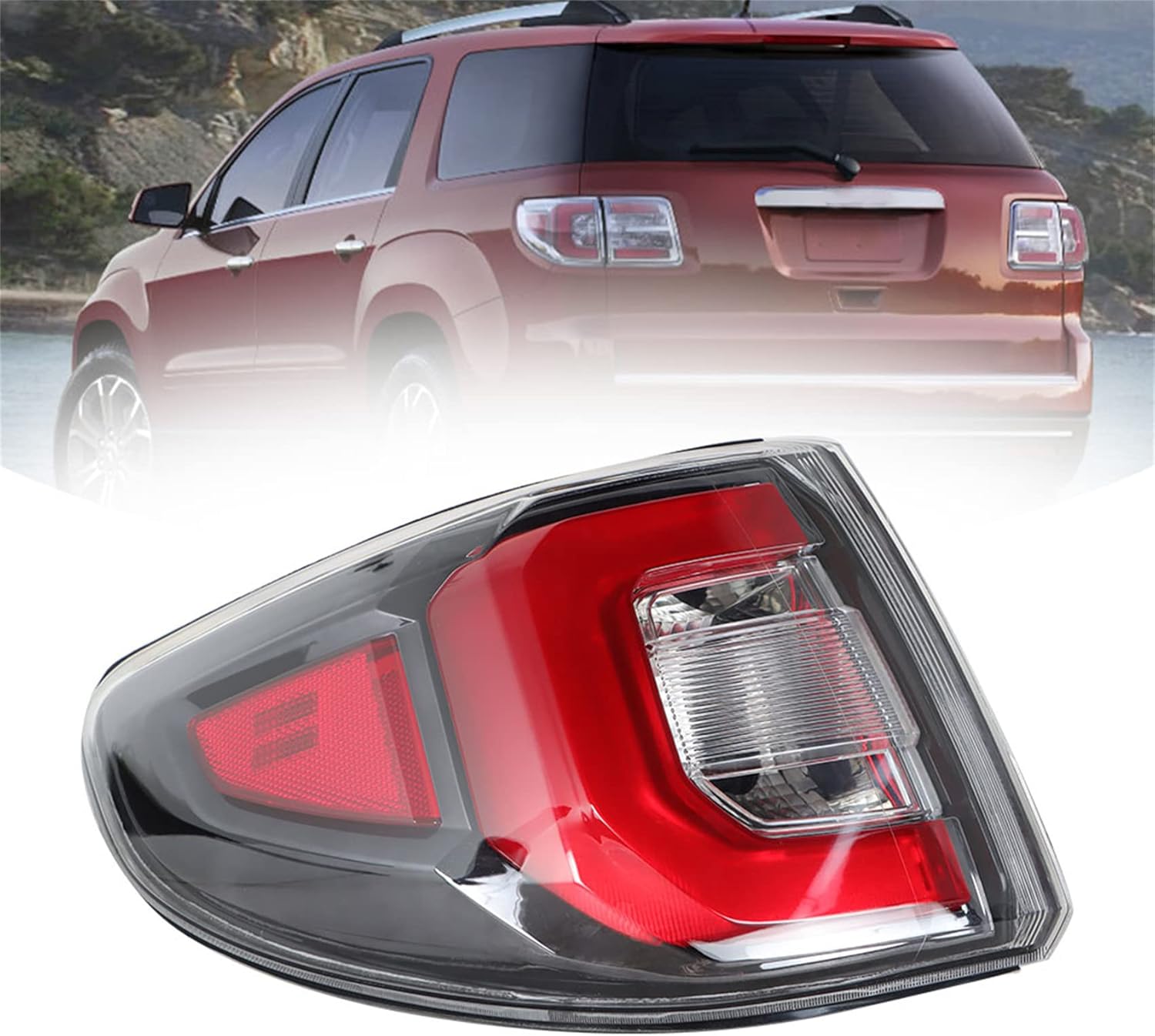 munirater 1-Pc Tail Light Brake Lamp Assembly Driver Side Outer Replacement for Acadia 2013-2016 & A-cadia L-imited 2017