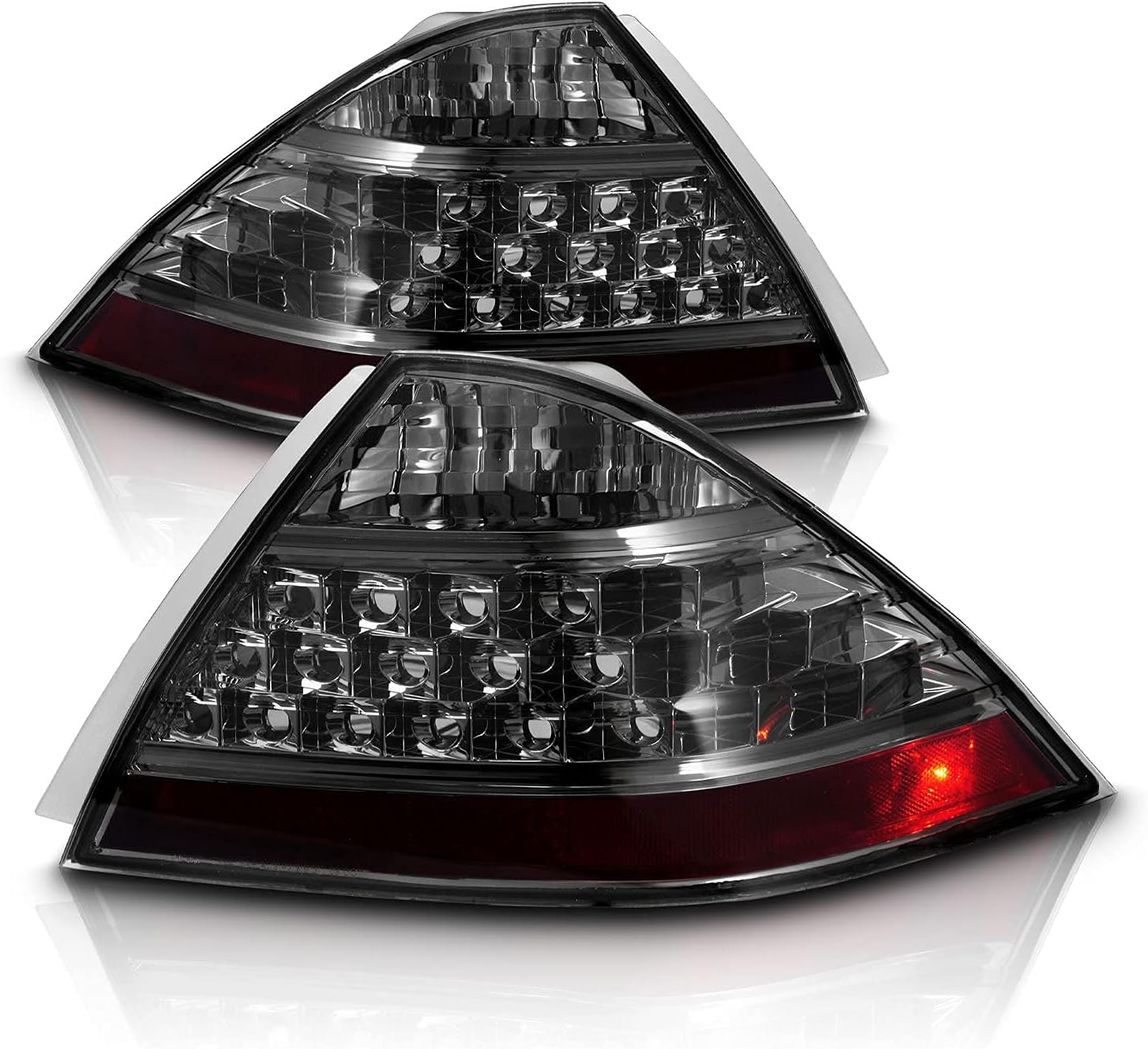 AmeriLite 4 Door Taillights Smoke (No Led Kit) Pair For Honda Accord - Passenger and Driver Side