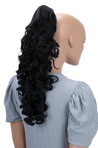 Miniatura 9 de PRETTYSHOP pieza de pelo de 24 pulgadas coleta clip de extensión largo voluminoso ondeado, resistente al calor.