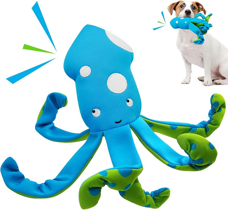 Brinquedo para Cães com Apito e Flutuante em Formato de Polvo Lepawit, 25,4 cm