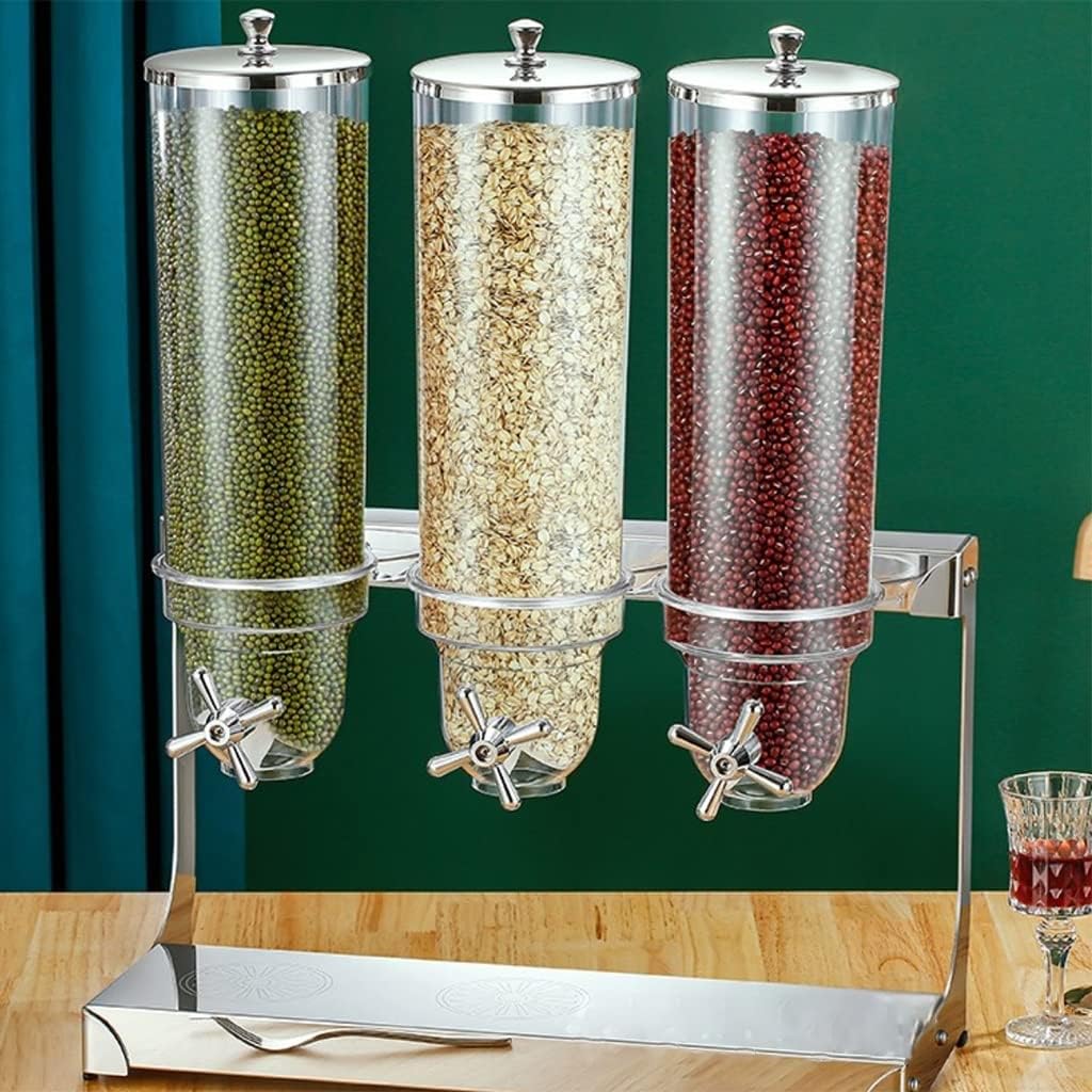 Cereal Dispenser Countertop Dry Food Holder Candy Dispenser Machine for Home/Office Desk - Snacks Grains Cheerios Dry Powder Container4L/8L/12L Cereal，Clear-12L