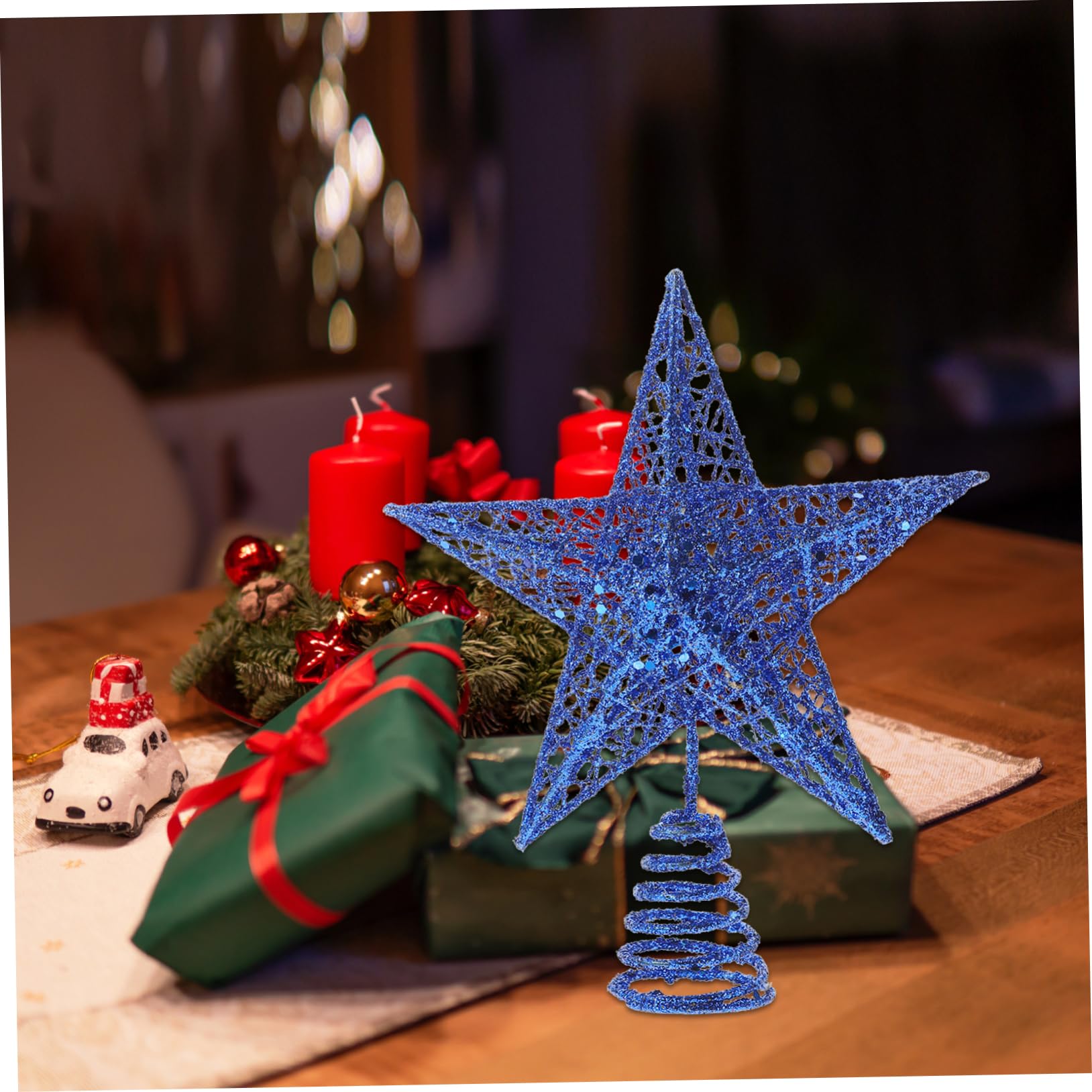 Amazon.co.jp: OSOLADY クリスマスツリー トップスター装飾 鉄製