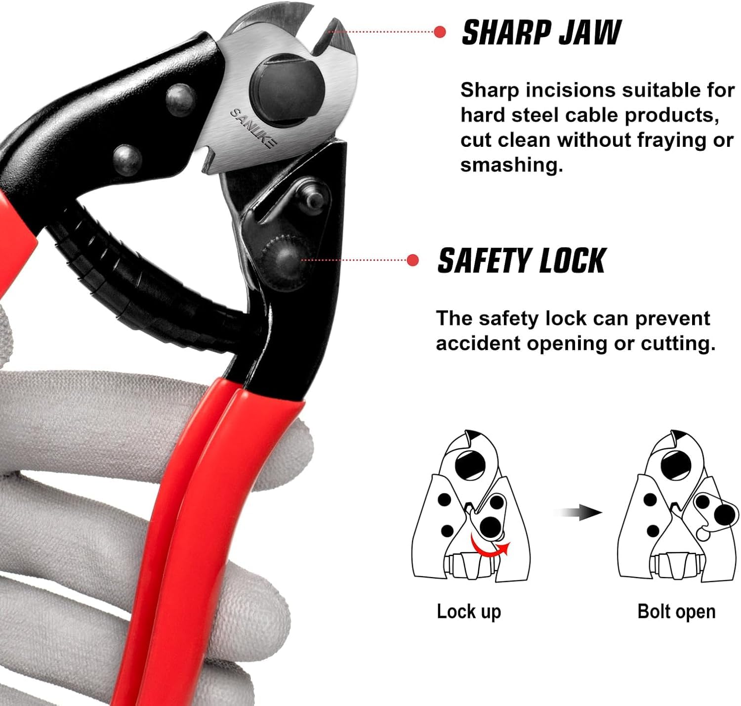 Snapklik.com : Wire Cutters Heavy Duty Cable Cutters Steel Wire Rope Up ...