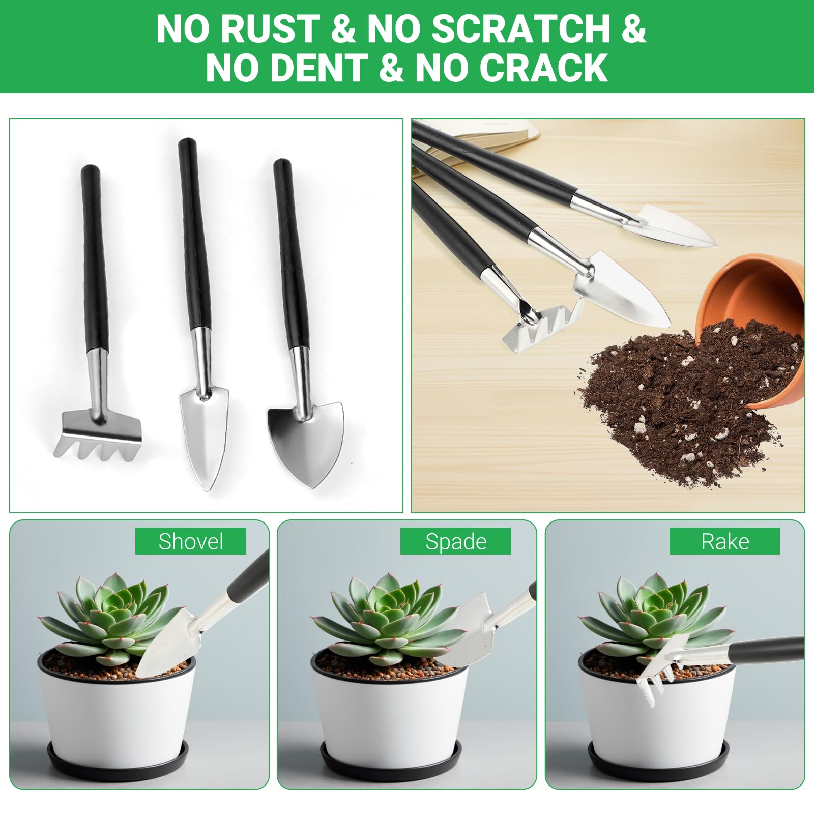 Herramientas jardineria Kit Bonsai Herramientas Bonsai de 16 Piezas Incluye tapete de trasplante Plegable 68x68cm Adecuado para el Cuidado de Plantas de Interior y Exterior
