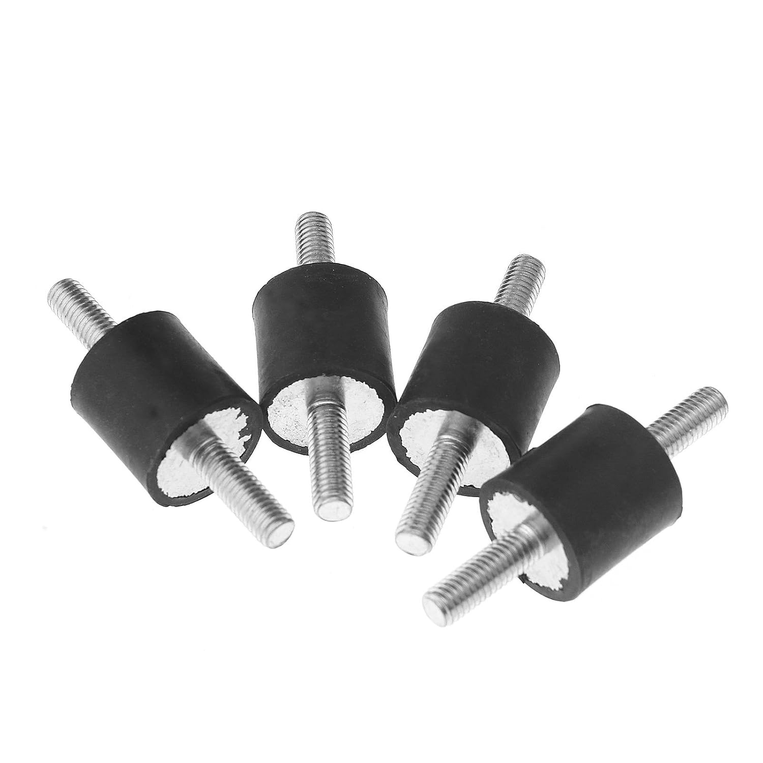 4pcs M6 20x20mm Double Ends Screw Absorber Anti Vibration Isolator Rubber Bobbin Mounts Boat Car Silent Block Damper
