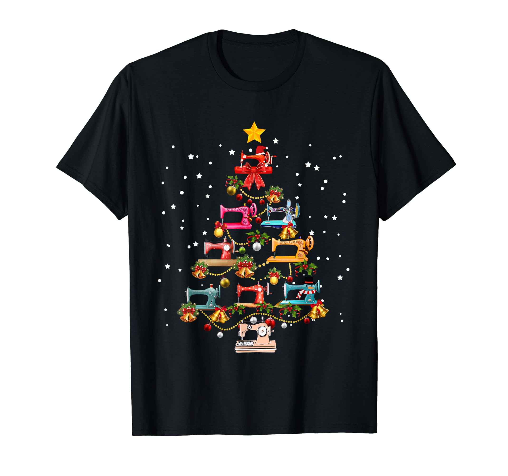 Sewing Machines Christmas TreeFunny Sewing Machine Christmas Tree Christmas Ornament Women T-ShirtOEKO-TEX STANDARD 100