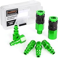 Vista 12 de Accesorios de manguera de aire, 3 piezas de conectores de manguera de aire giratorios de 360 grados, accesorios de aire NPT macho y hembra de 1/4