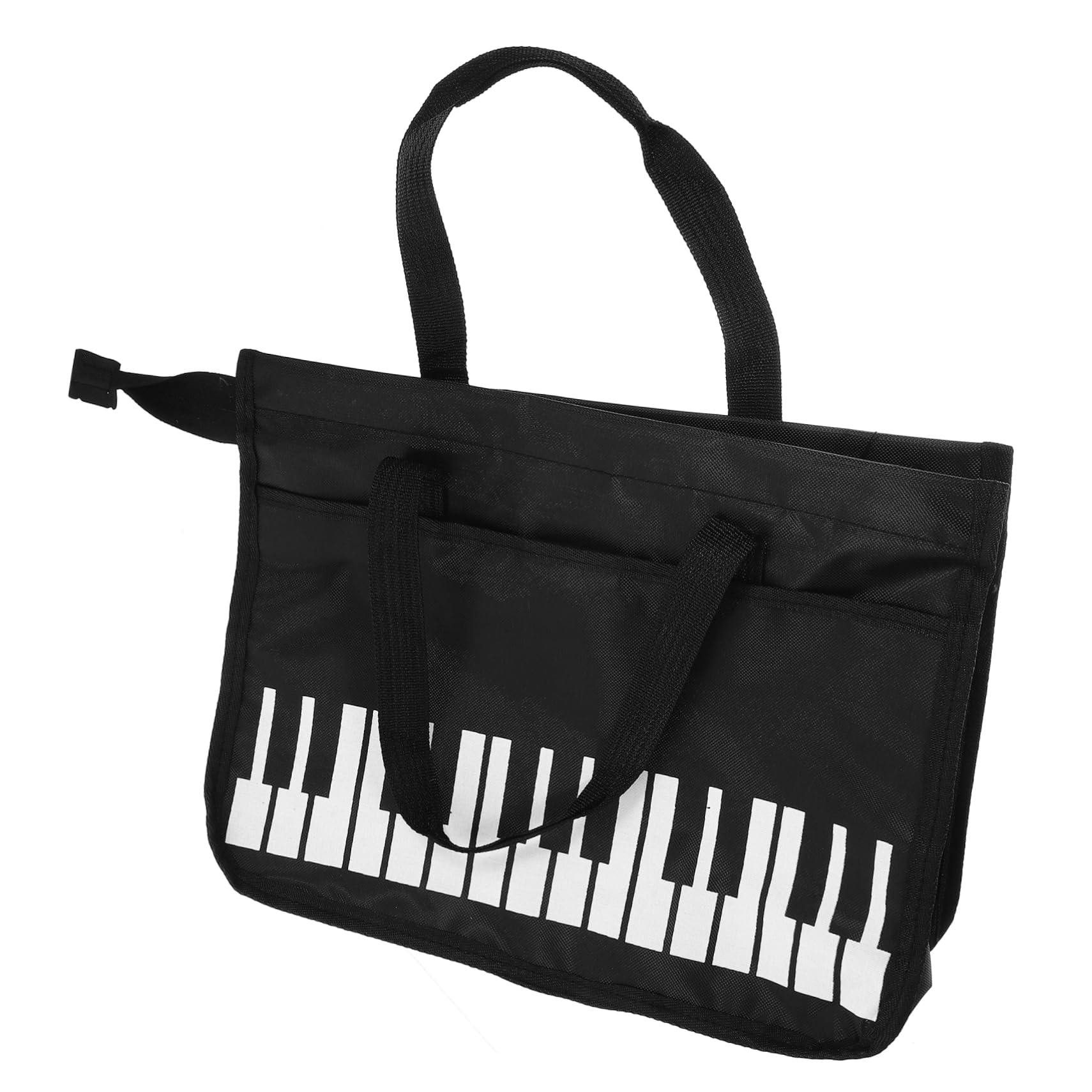 Toyvian Music Score Holder Piano Keyboard Pattern Large Capacity Music Sheet Bag Easy Access Rehearsal Case