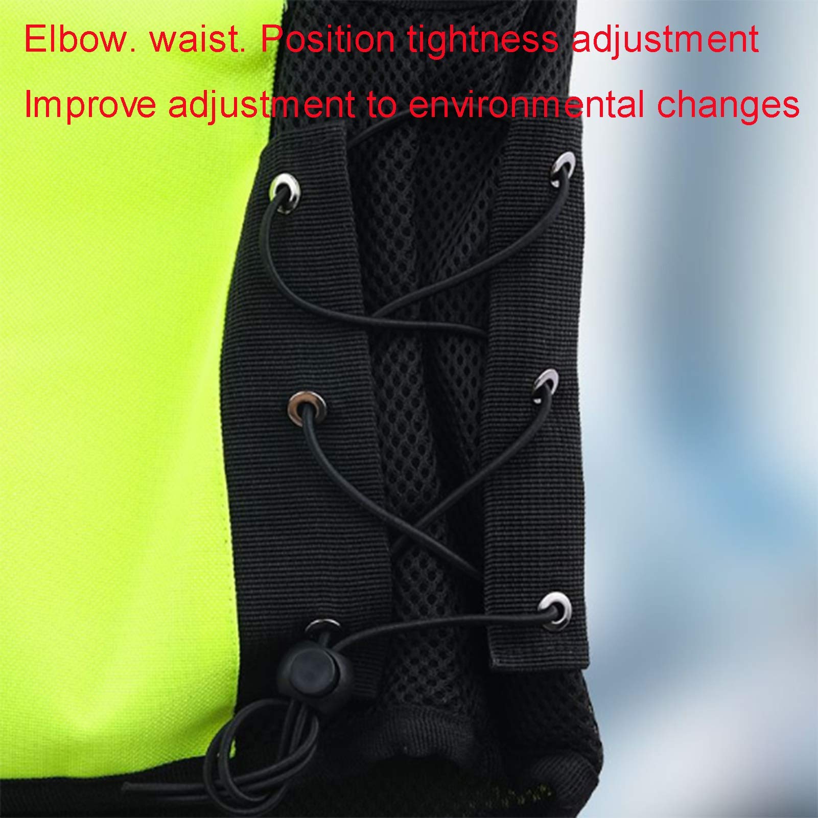 Gilet airbag de course gilet airbag moto gilet airbag coudes réglables, gilet de serrage à la taille pour hommes et femmes, convient pour les motos, vélos, équitation, ski (couleur : vert, taille