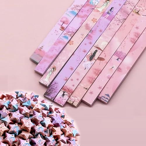 Origami Paper Stars, Colorful Handcraft Origami Lucky Star Paper DIY
