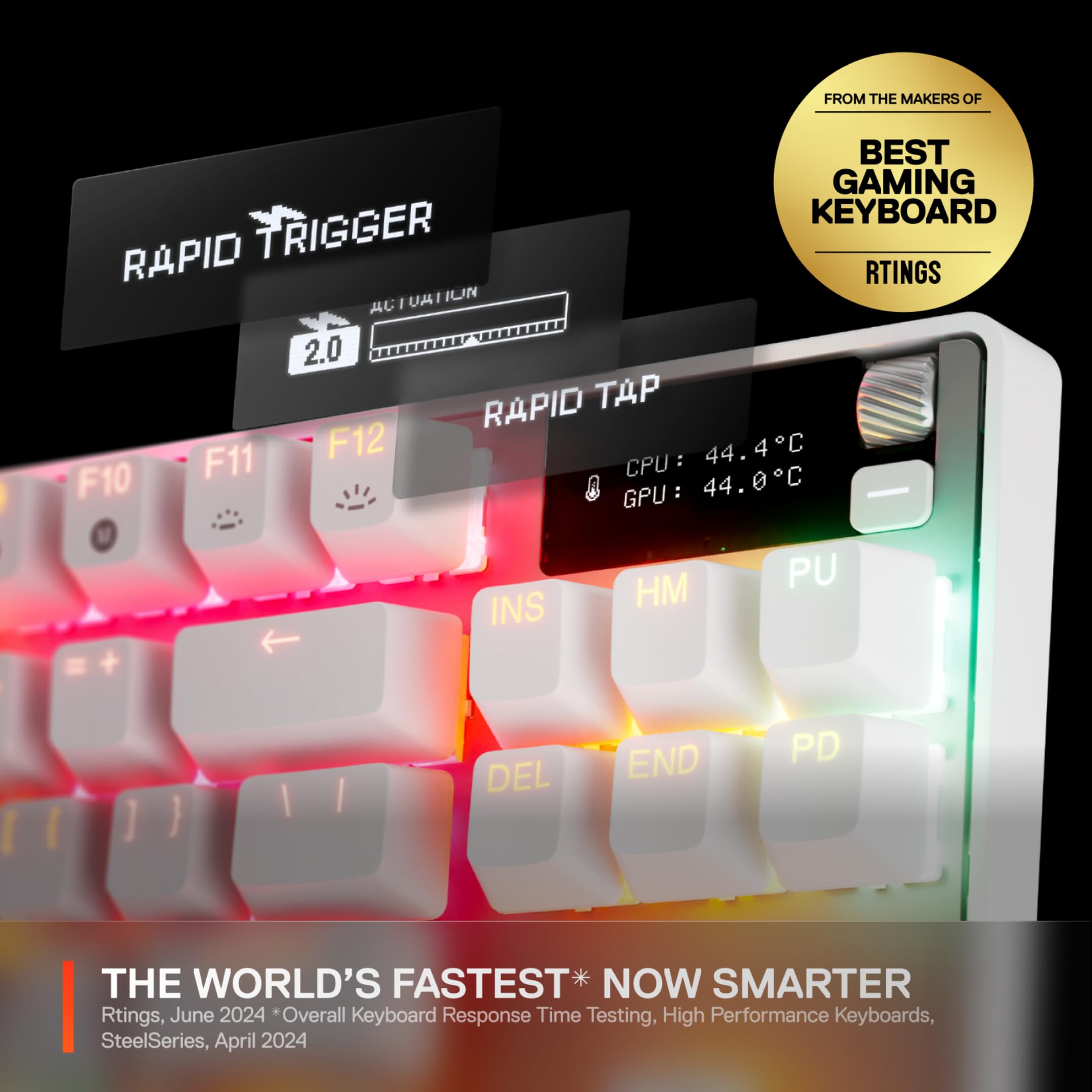 SteelSeries Apex Pro TKL Gen 3 White - HyperMagnetic Gaming