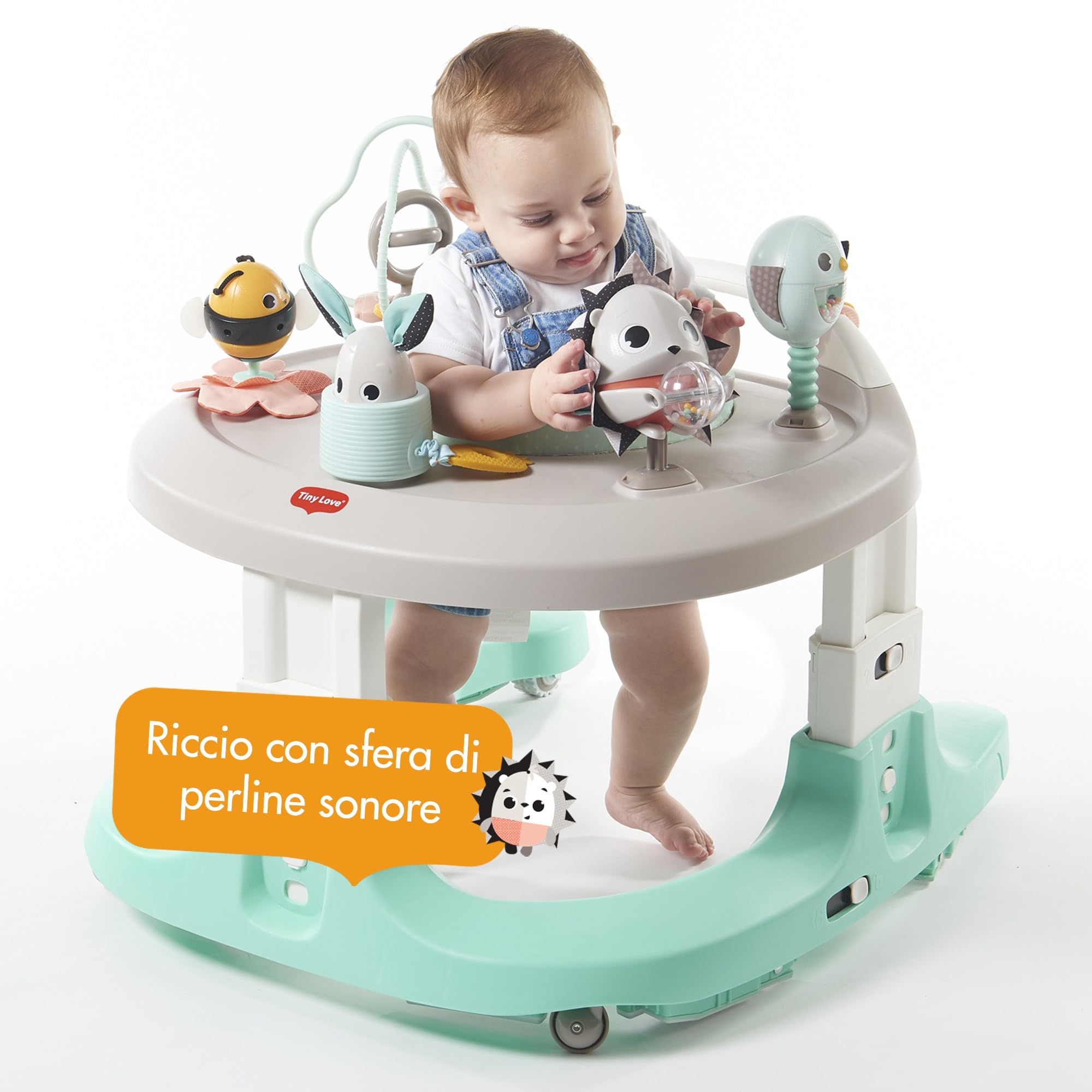 Tiny Love Mobilne centrum aktywności Here I Grow 4 w 1 z kolekcji Magiczna kraina od, siedzisko do skakania, chodzik, zabawka do pchania, od 6. miesiąca życia