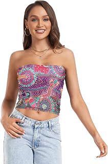 Womens Tube Tops Colorful Australian Animals Koala Strapless Camisole Crop without Bras