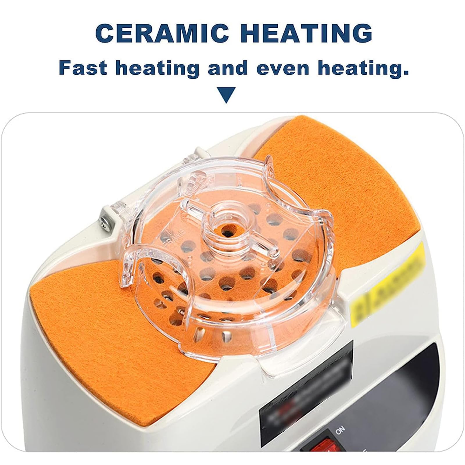 Ogrzewacz ramy okularów 550 W, urządzenie grzewcze do nóg z wiatroszczelną osłoną i regulatorem temperatury, ogrzewanie ceramiczne dla sklepu optycznego i przemysłu