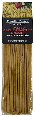Plentiful Pantry Pasta de perejil de ajo asado hecha a mano 12 onzas se cocina en 2-3 minutos