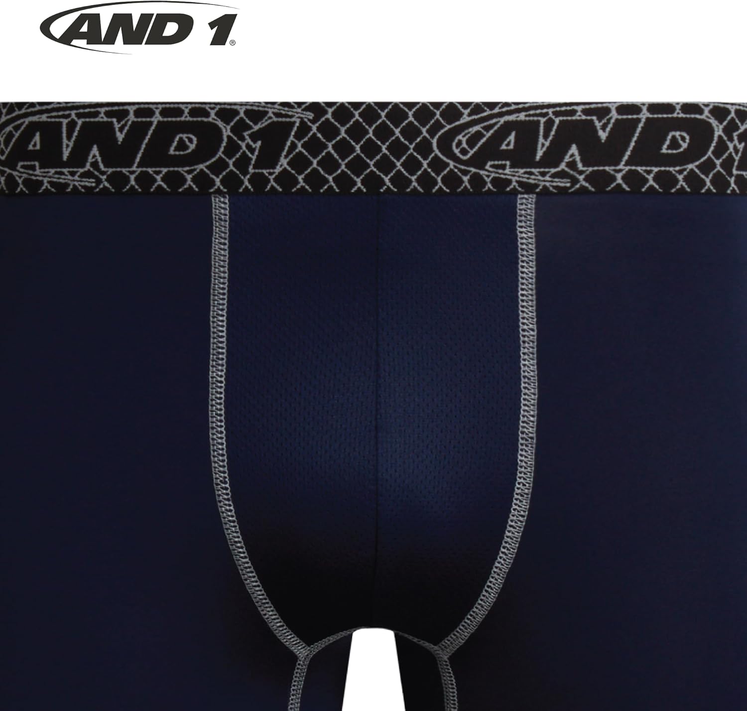 AND1 Mens Boxer Briefs - 12 Pack Platinum Performance Long Leg Boxer Briefs with Pouch - Boxers for Men, 9" Inseam (S-3XL)