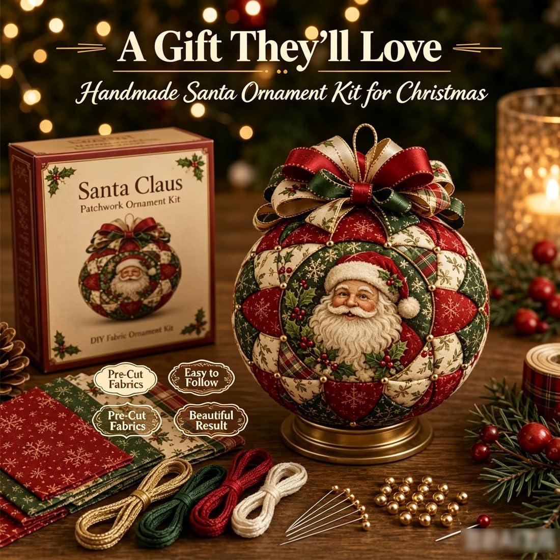 Kit Fai Da Te Per Decorazioni Natalizie Patchwork Classiche (Reindeer)