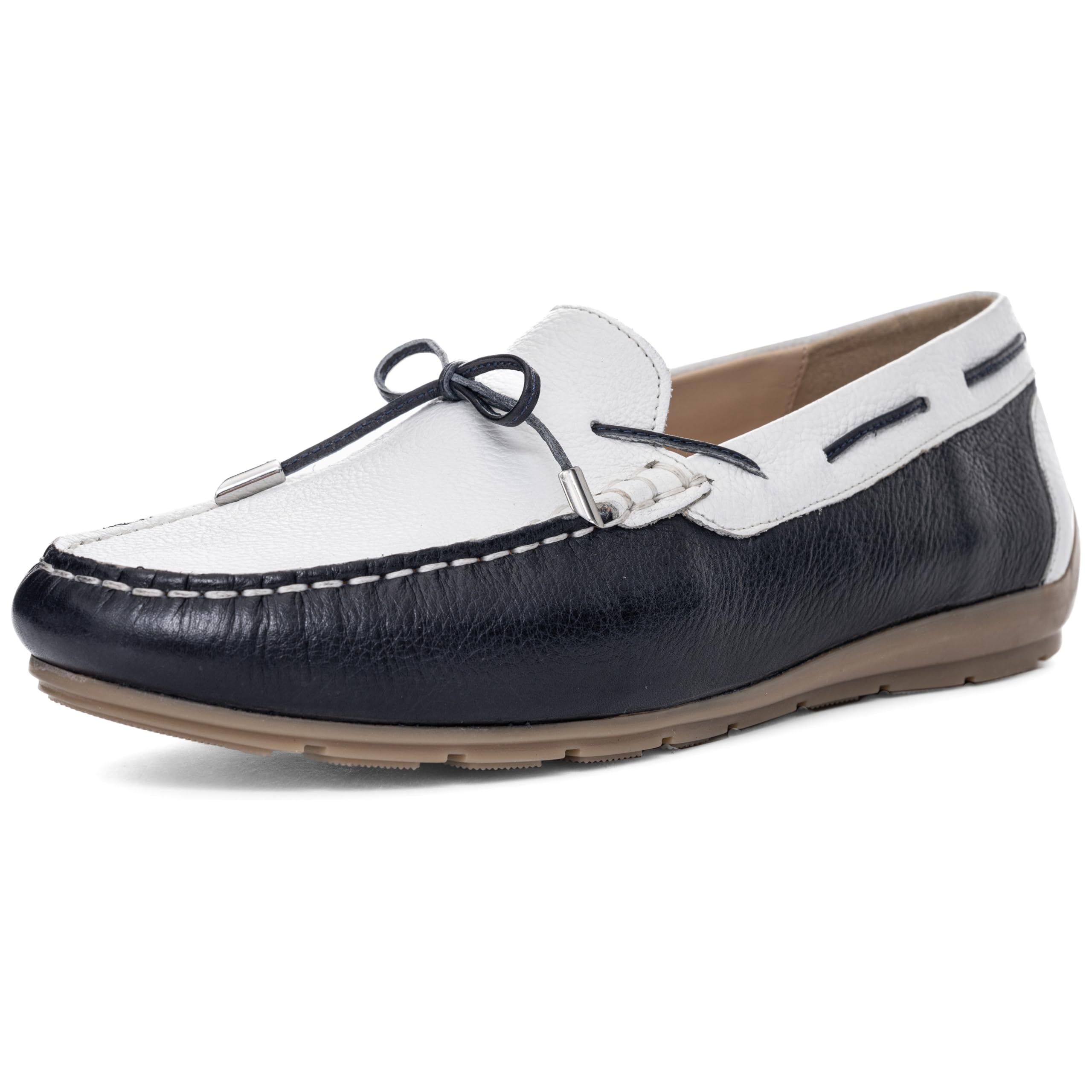 ARA Women's Alabama Moccasin, Blue White, 36.5 EU