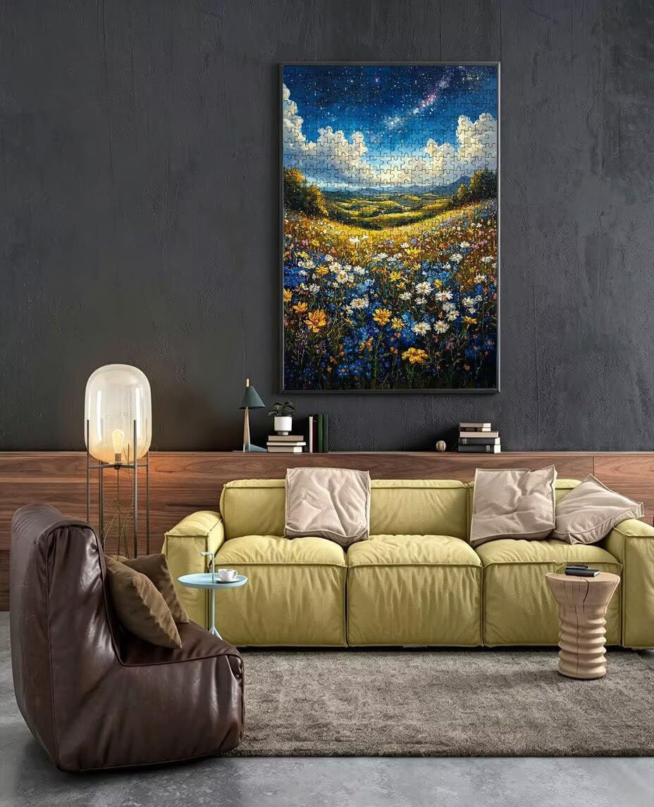 Puzzle 3000 Teile, Wiesen Blumen Puzzle Erwachsene 3000, Klassische Puzzles, Geschicklichkeitsspiel, Puzzlespiele für Die Ganze Familie, Mit Verpackung, Dekoration Puzzles Geschenke BXHZW3-136
