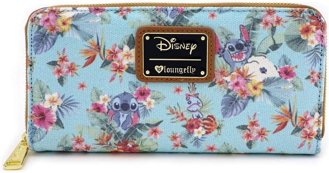 x Stitch Tropical Floral Print Wallet