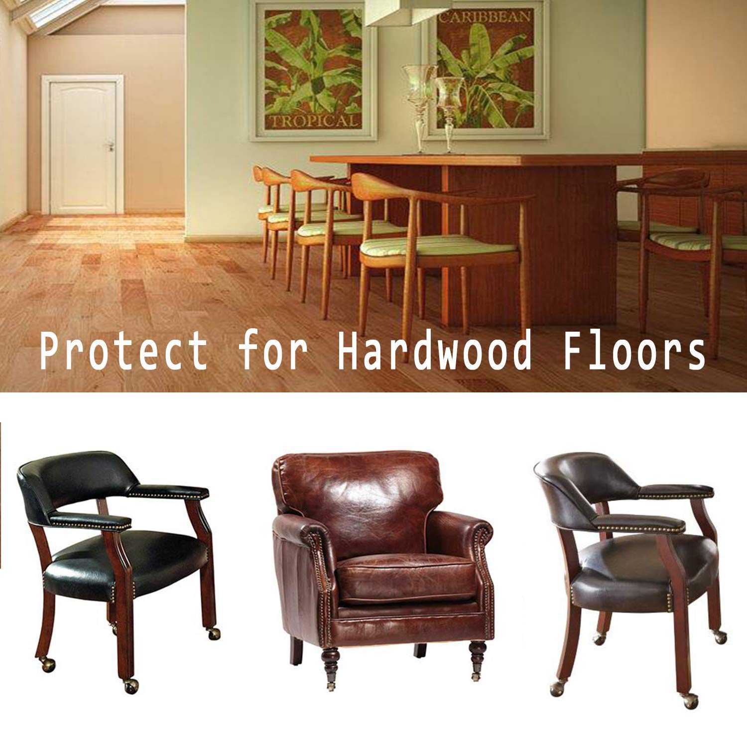 Buy 2 Inch Ball Caster Wheels for Furniture (4 Set),Rolling Vintage