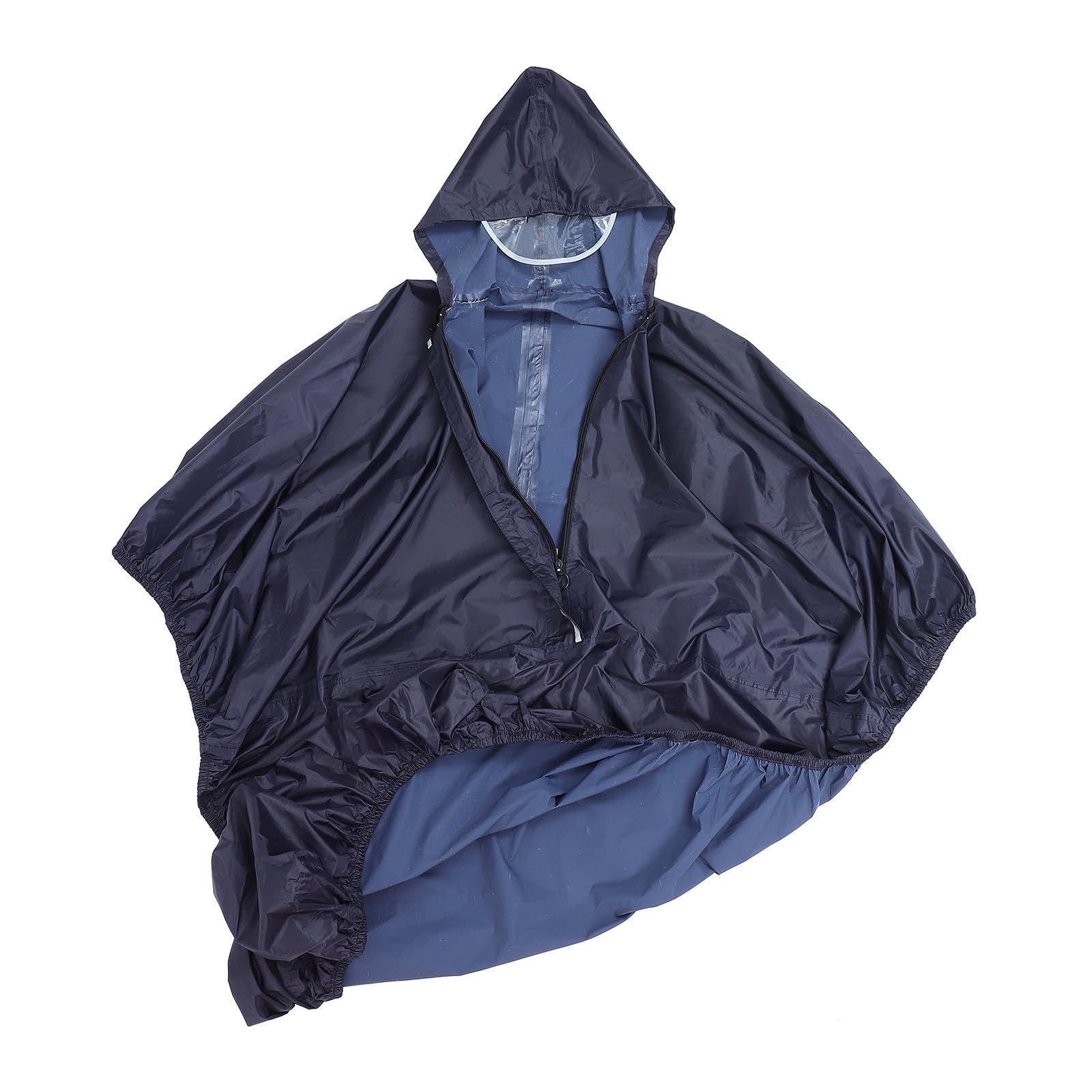 Poncho de Pluie Imperméable pour Fauteuil Roulant Capuche, Léger et Portable en Polyester Taffetas et Pvc, pour Randonnée et Camping Toutes Saisons