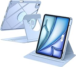 Maledan iPad Air 11 Inch Case Detachable Rotation Strong Magnet M3/M2 Compatible 5th/4th Generation 10.9 Inch Compatible Horizontal and Vertical Placement iPad Pro 11 Inch Case Compatible with 4th/3rd