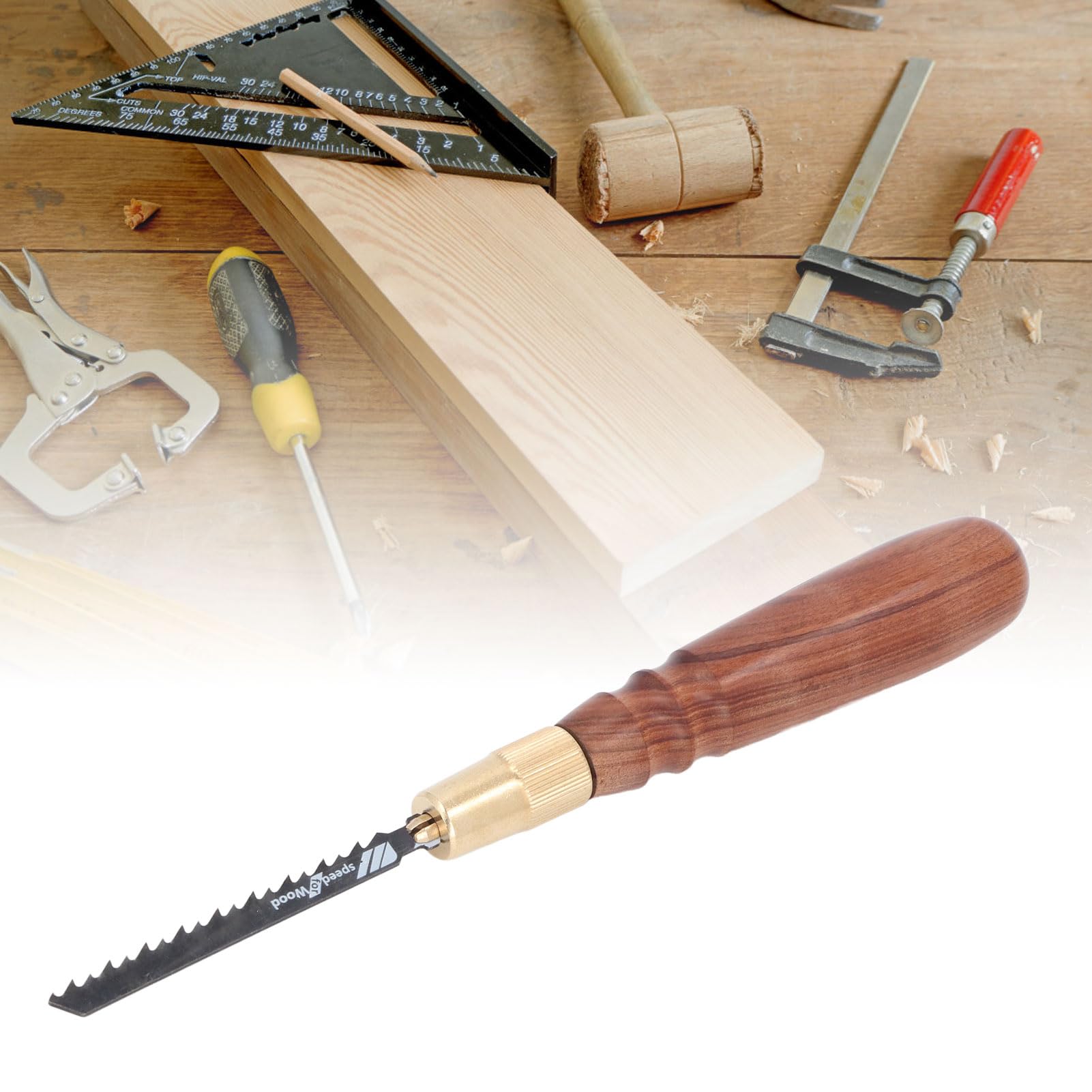 ciciglow Modellhandwerk mit Kohlenstoffstahl -Handsägen -Kit mit Austauschbaren Klingen für Holzbearbeitung, Bequemer Griff, für Holzarbeiter und Hobbyisten
