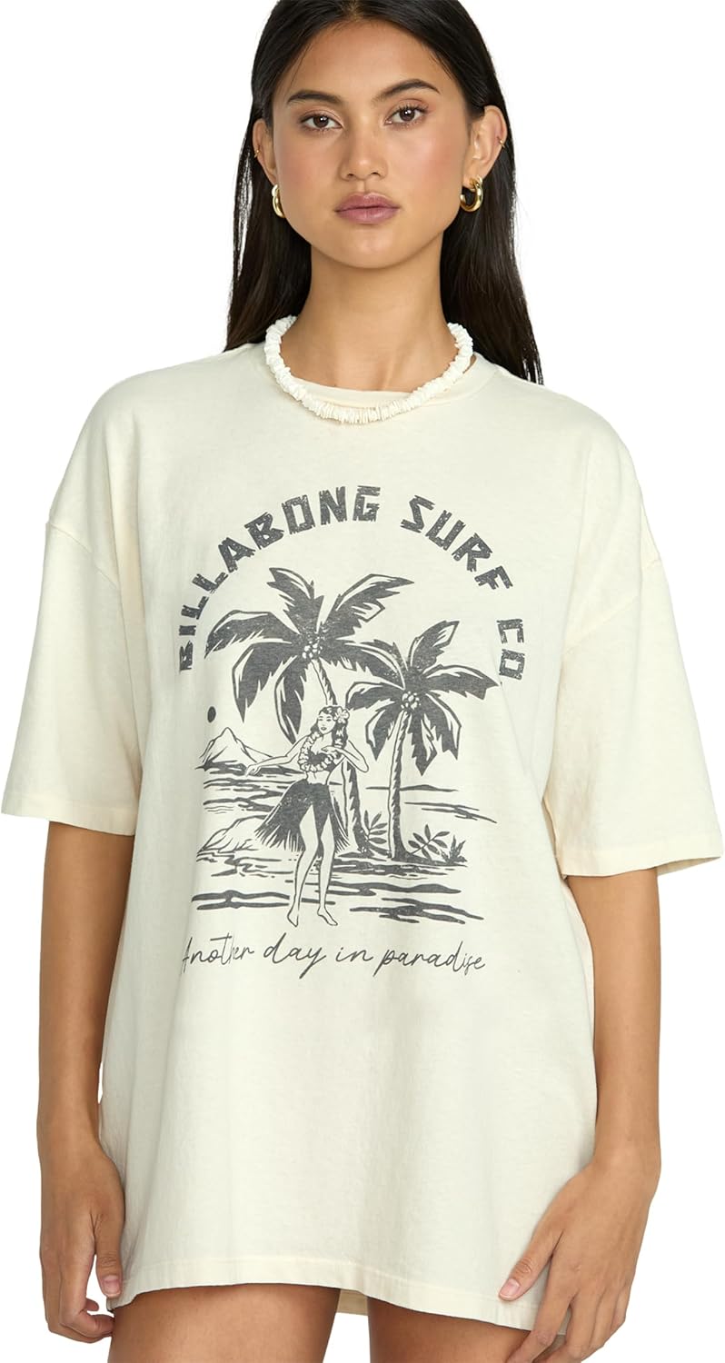 Billabong Women's Super Soft Cotton Knit Jersey Tee Short Sleeve T-Shirt