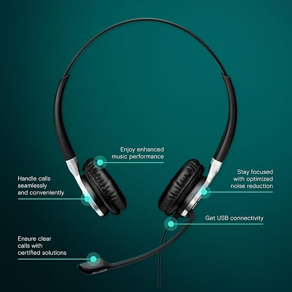 EPOS Impact SC 665 USB - Professional Double-Sided Headset with 3.5mm Jack and Detachable USB Cable, Microsoft Teams Certified