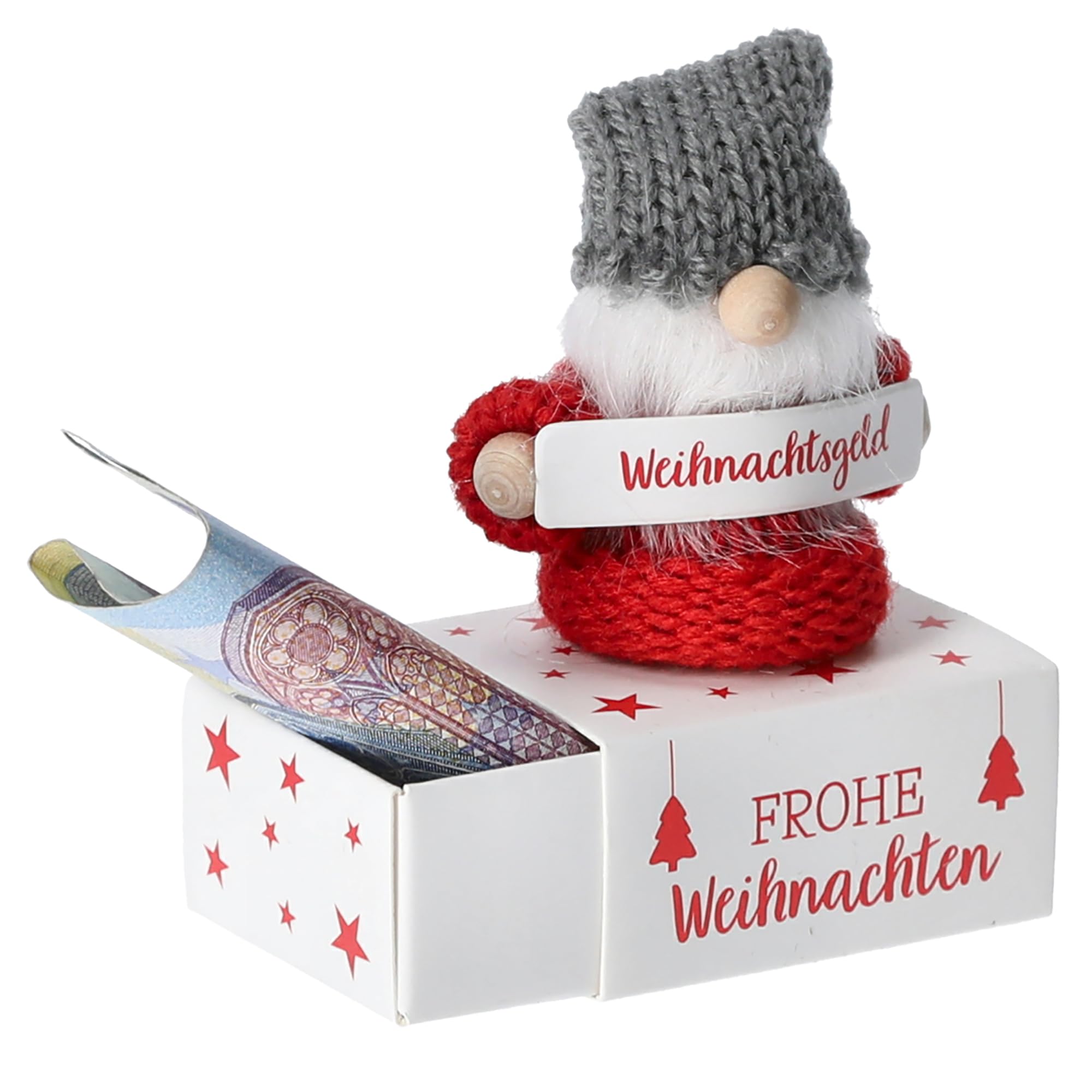 12 x Kleine Wichtel mit Box für ihre Geldgeschenke für Weihnachten