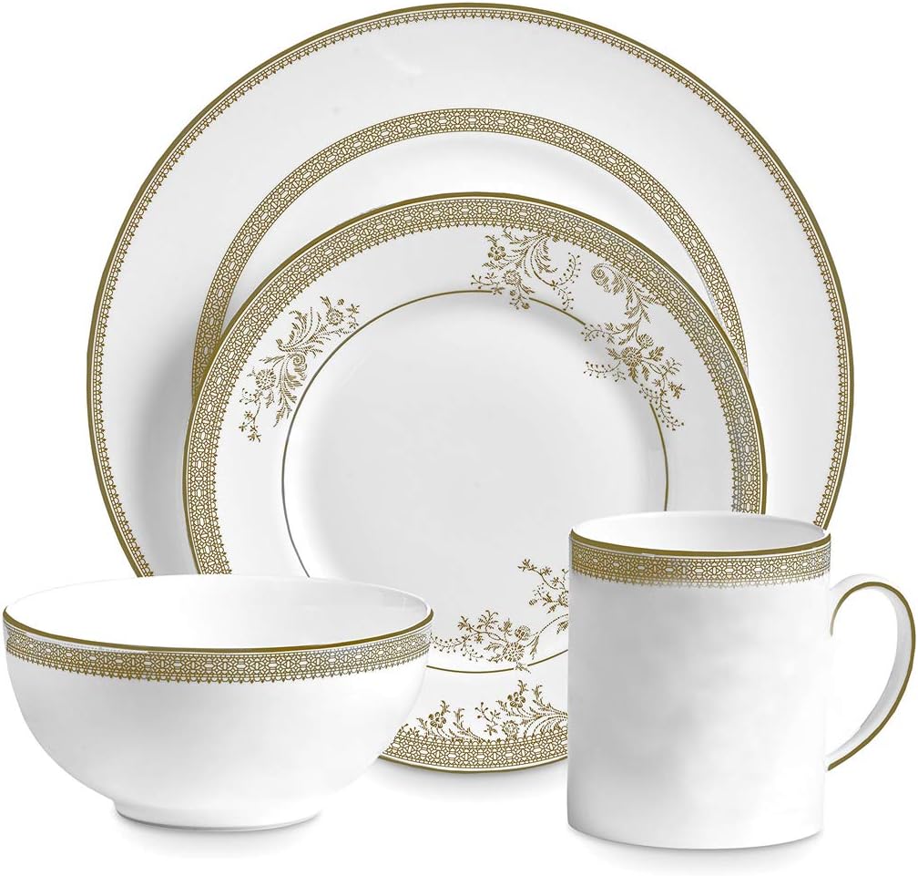Vera Wang for Wedgwood Vera Lace Gold 4-Piece Place Setting