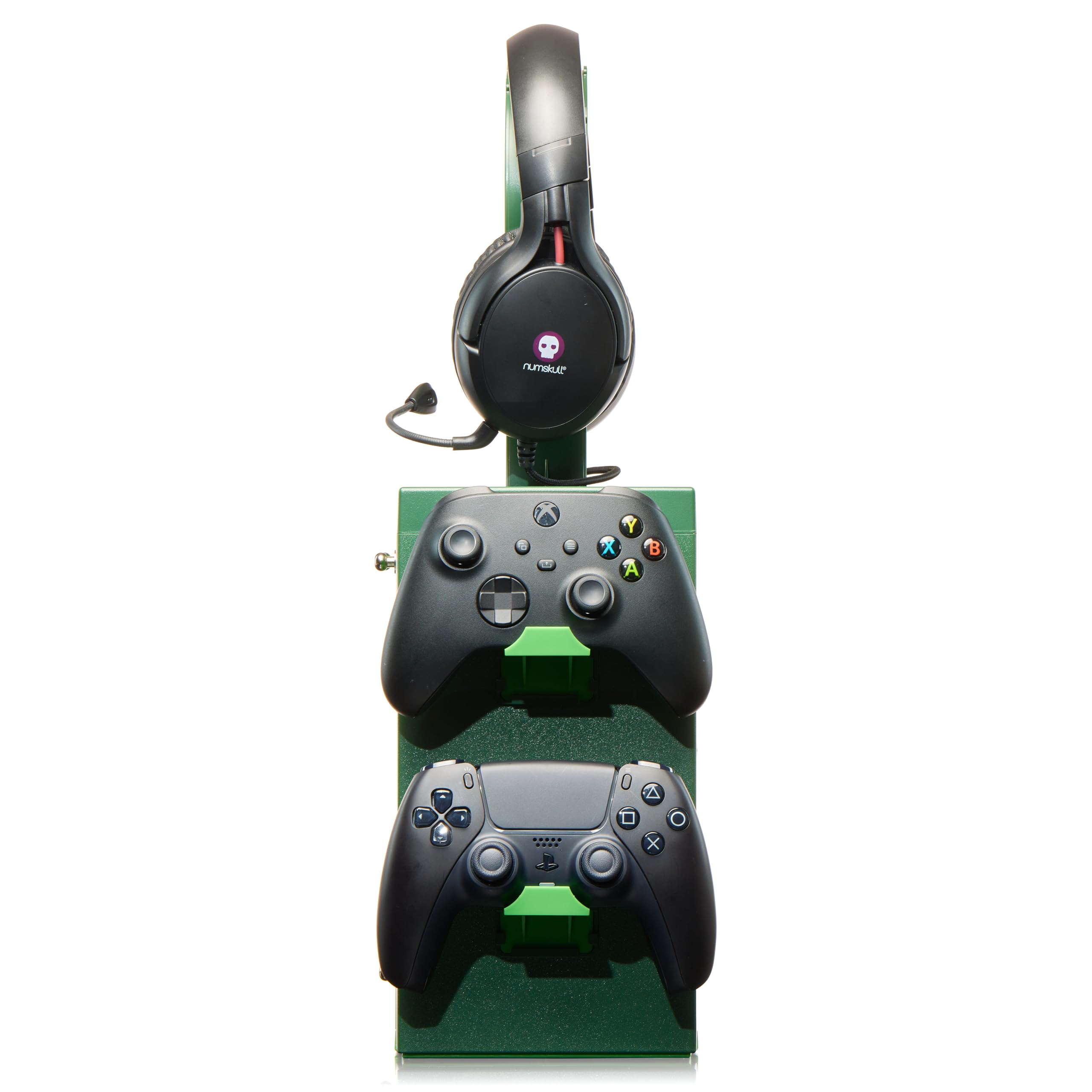 Numskull Casier de rangement gaming officiel Minecraft – Support pour 10 jeux/DVD, 4 manettes, casque et accessoires – Organiseur compact et résistant – Produit officiel Minecraft