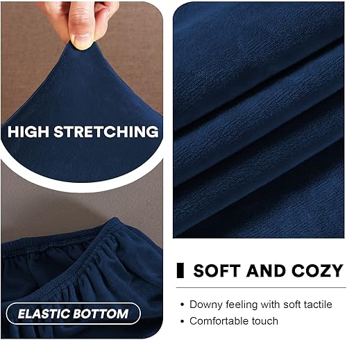 Miniatura 2 de Funda para silla de platillo redondo de terciopelo funda de silla de luna de alta elasticidad funda extraíble para silla de luna para adultos