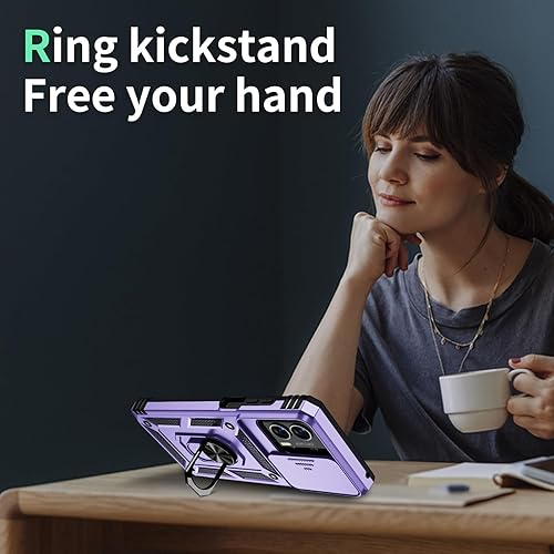 Miniatura 5 de Funda para Moto G 5G 2023, protector de pantalla HD de grado militar, soporte de anillo magnético a prueba de golpes, funda protectora para Motorola