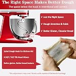 Acier inoxydable Spiral Dough Remplacement pour KitchenAid 4.5-5 Mélangeur à tête incrustée de quartz, lave-vaisselle sans danger & Crochet à pain pour rouille-proof K45, K45SS, KSM75, KSM90, KSM150 | Longue durée Pas de copeaux ou d'épluchages — plus sûr pour le contact alimentaire Facile à nettoyer
