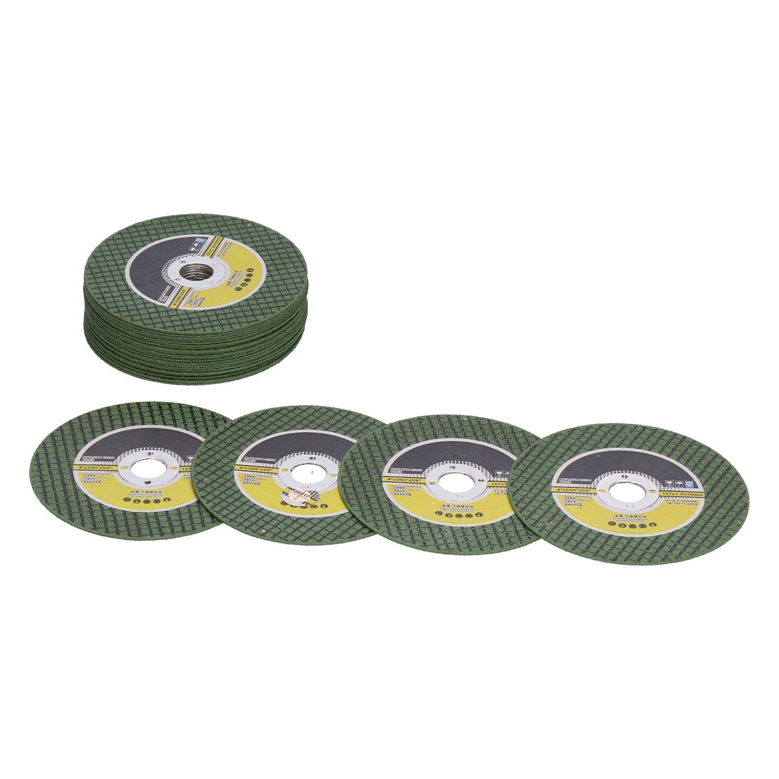 Annadue Disco Abrasivo de Rueda de Corte de Resina de 100 Piezas Rueda de Corte de 107 Mm para Acero Inoxidable, Metal, Herramientas Rotativas - Discos Abrasivos de Malla de Tela de Doble Capa