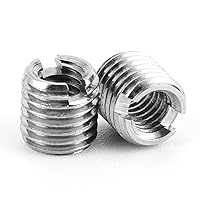 Vista 44 de 10 piezas de inserto de rosca autorroscante, tuerca reductora de rosca de 15 mm, rosca hembra M10 x 1.5 mm y rosca macho M12 x 1.75 mm, kit