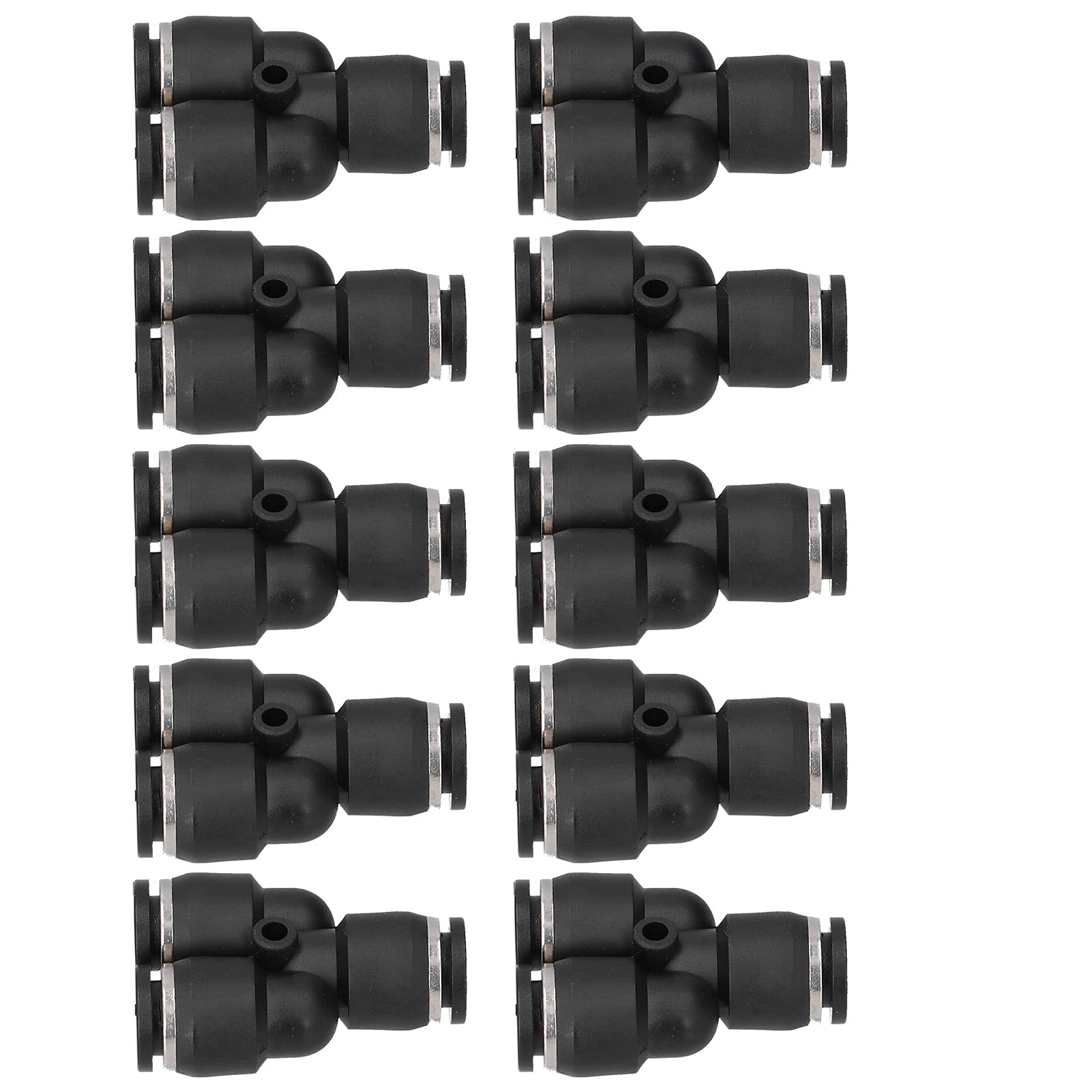 Pneumatic Pipe Joint, Union Joint 3 Way Pneumatic Tee Union Connector Tube 1.0～1.2MPa Pneumatic Quick Connector for Automation Equipment